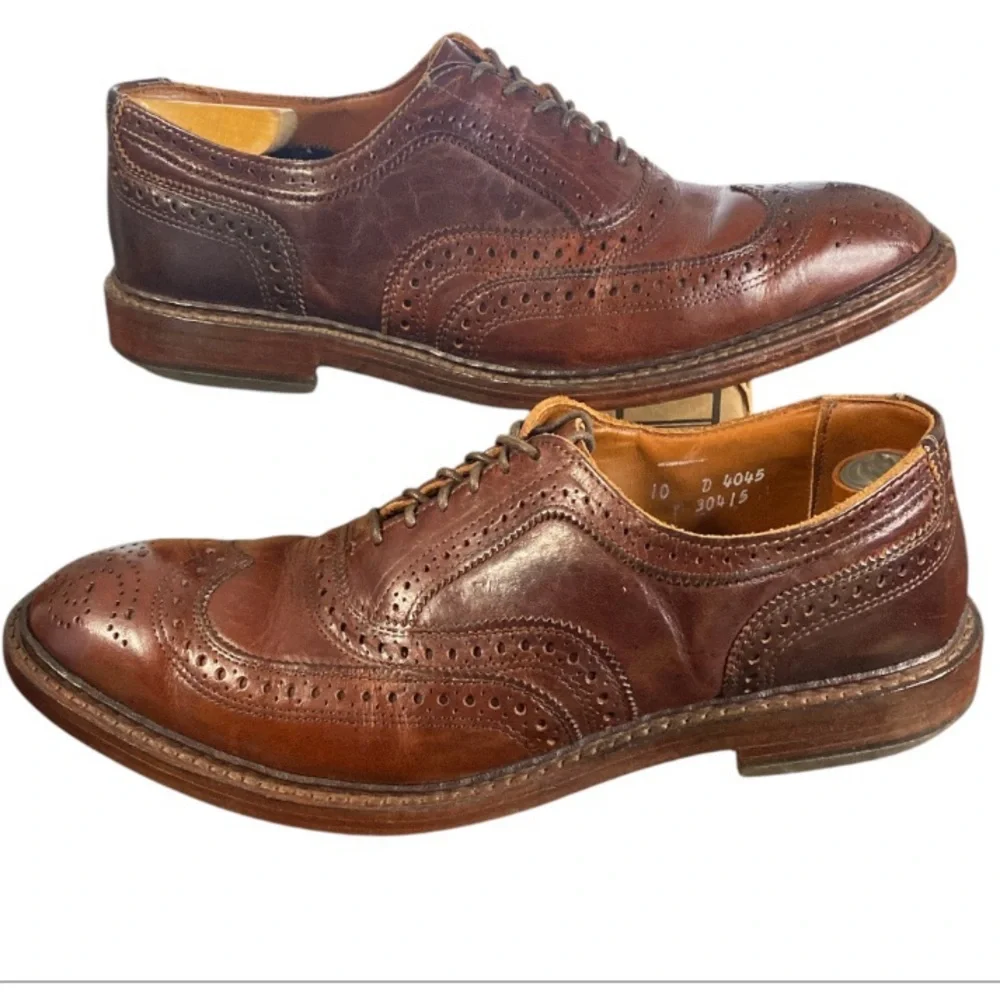 Allen Edmonds McTavish Brown Leather Wingtip Brogue Dress Oxford Shoes Men’s 10D